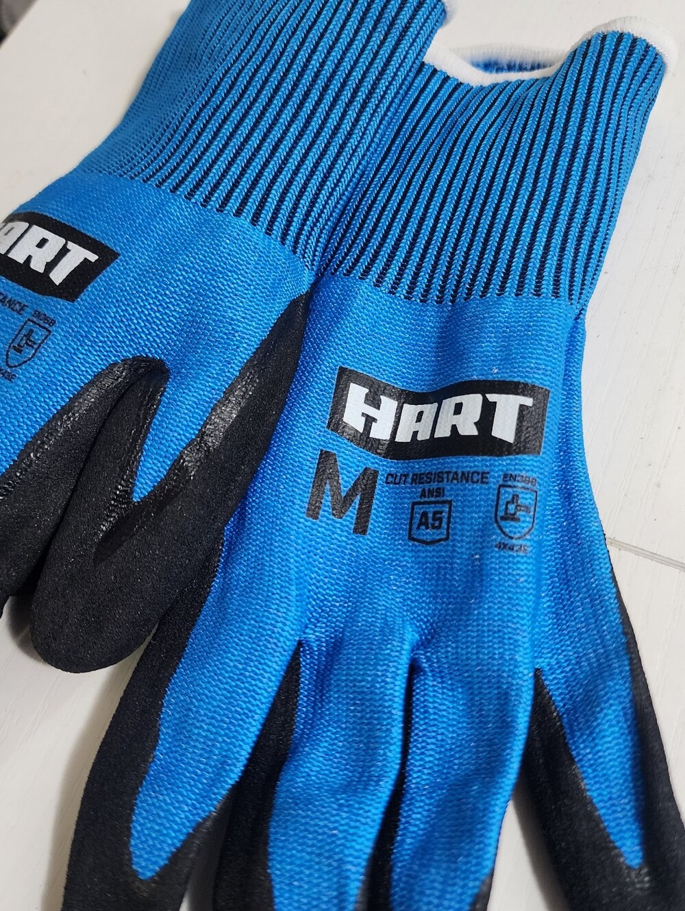HART Blue Black Cut Resistant Work Gloves - Picture 7 of 7